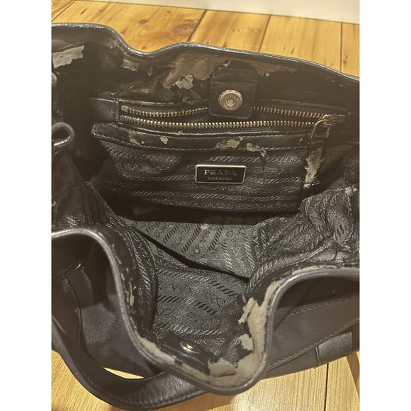 PRADA Necessaire VIT/DAINO PRINT Shoulder Bag Purse With Authentication - Picture 7 of 8